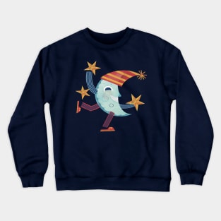 Sleepy Moon and Stars Crewneck Sweatshirt